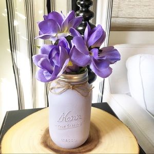 Purple Mason Jar Centerpiece